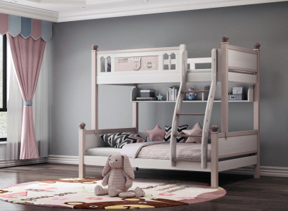 Double bunk bed Bunk bed high gloss natural loft bed childrens bed floor beds bed